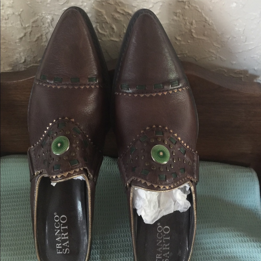 Franco Sarto 7.5 mule cowboy boot style